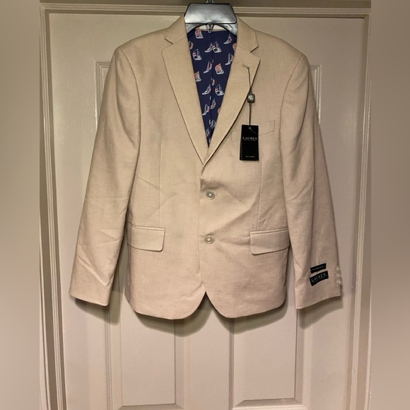 NWT Lauren Ralph Lauren Boys Classic Suit Jacket Blazer Wedding Special Occasion - Picture 4 of 9